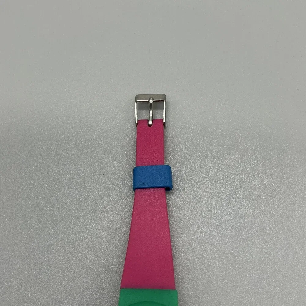 Vintage Armitron Womens Watch 26mm Multicolor Dial Rubber 25/2562 New Battery